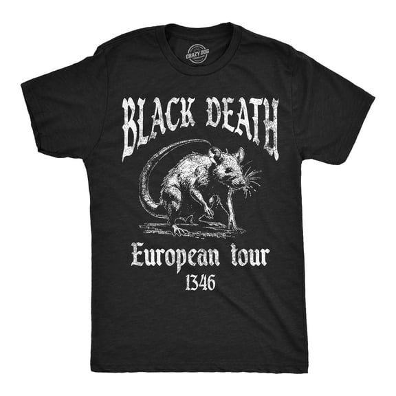 Mens Funny T Shirts Black Death European Tour 1346 Sarcastic Graphic Novelty Tee For Men Graphic Tees