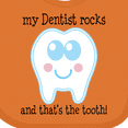 thumbnail image 4 of Inktastic Dentist Rocks Tooth Boys or Girls Baby Bib, 4 of 4