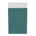 thumbnail image 3 of 78.10-lb Aqua Grille-patterned Bathroom Vanity with DTC Hinges for Rust-free Bathroom Storage, 3 of 6