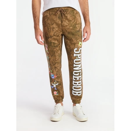 SpongeBob SquarePants Men's & Big Men's Graphic Fleece Sweatpants, Sizes S-3XL