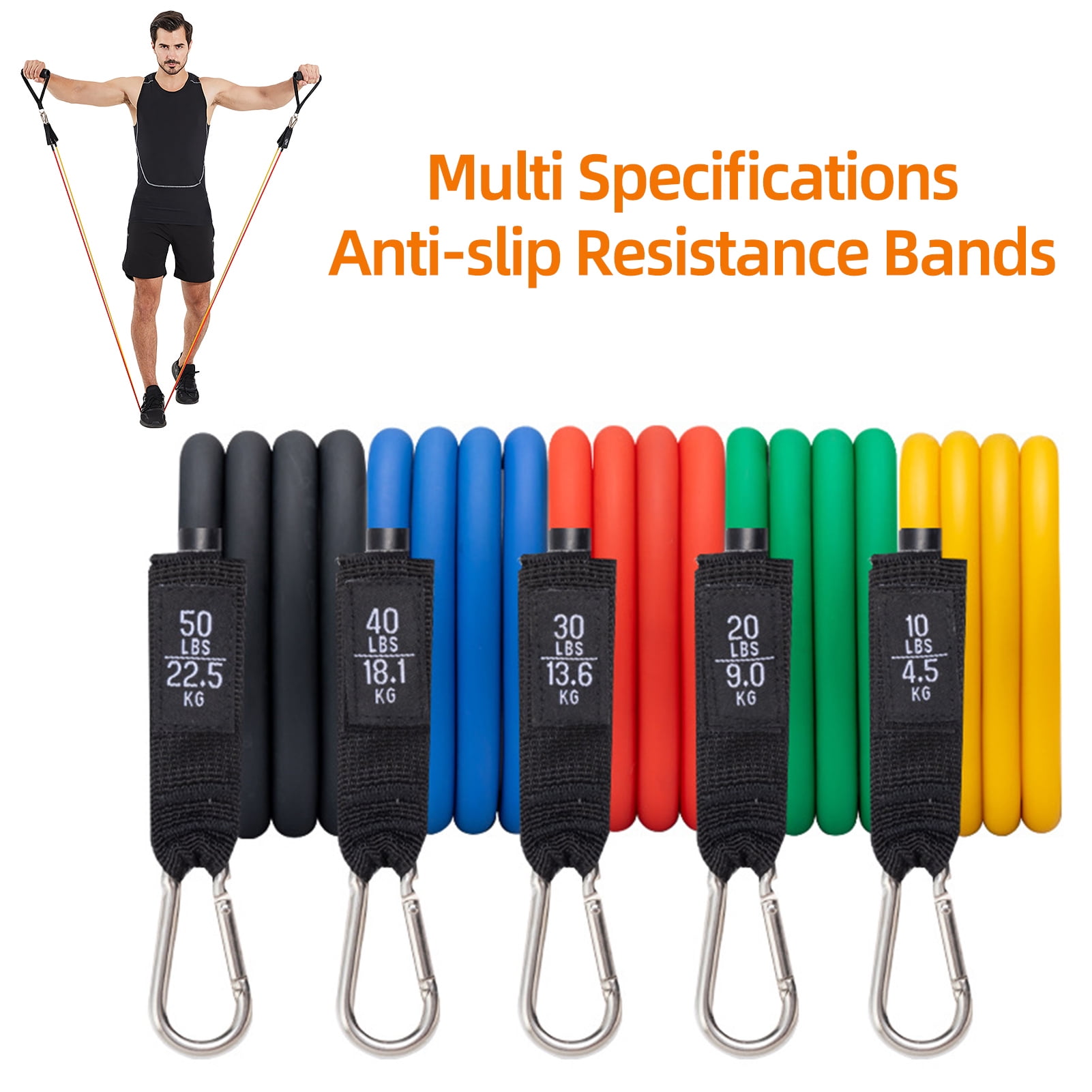 Details about   11Pcs Resistance Bands Home Workout Exercise Crossfit Fitness Training Gym Tube 