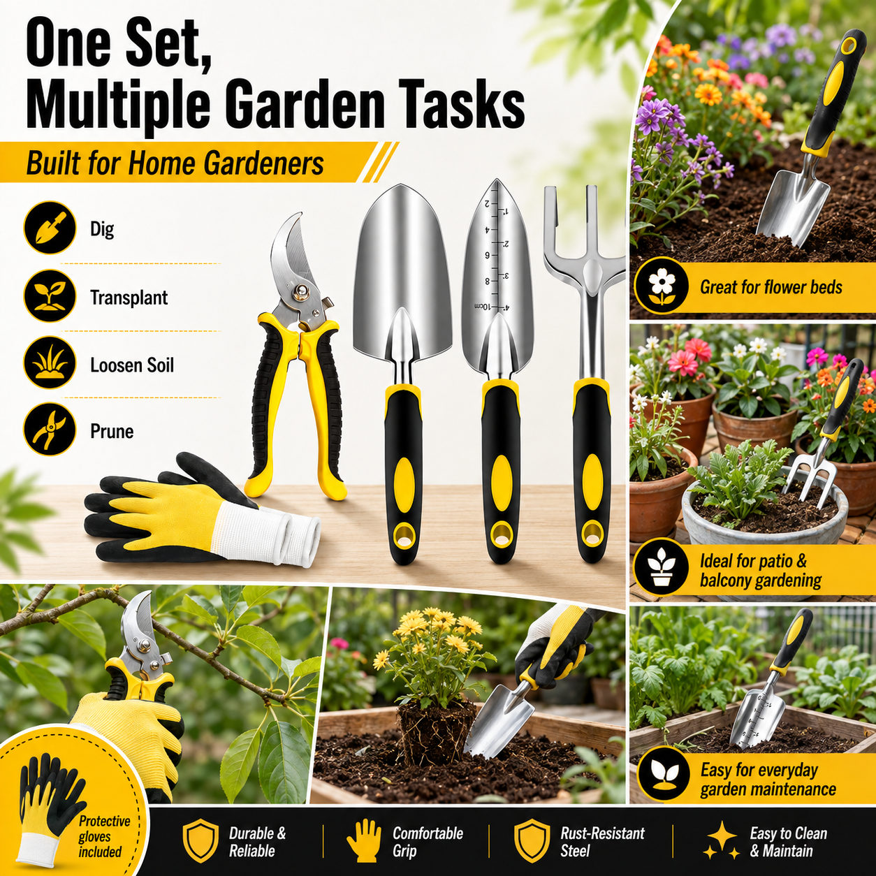 Alifecxwwy 5-Piece Garden Tools Set photo 2