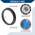thumbnail image 3 of Car Wheel Hub Centric Rings Wheels Center Shaft Shock Absorbing Hubrings Durable Polycarbonate OD 65.1mm to ID 56.1mm 2 Pcs Black, 3 of 7