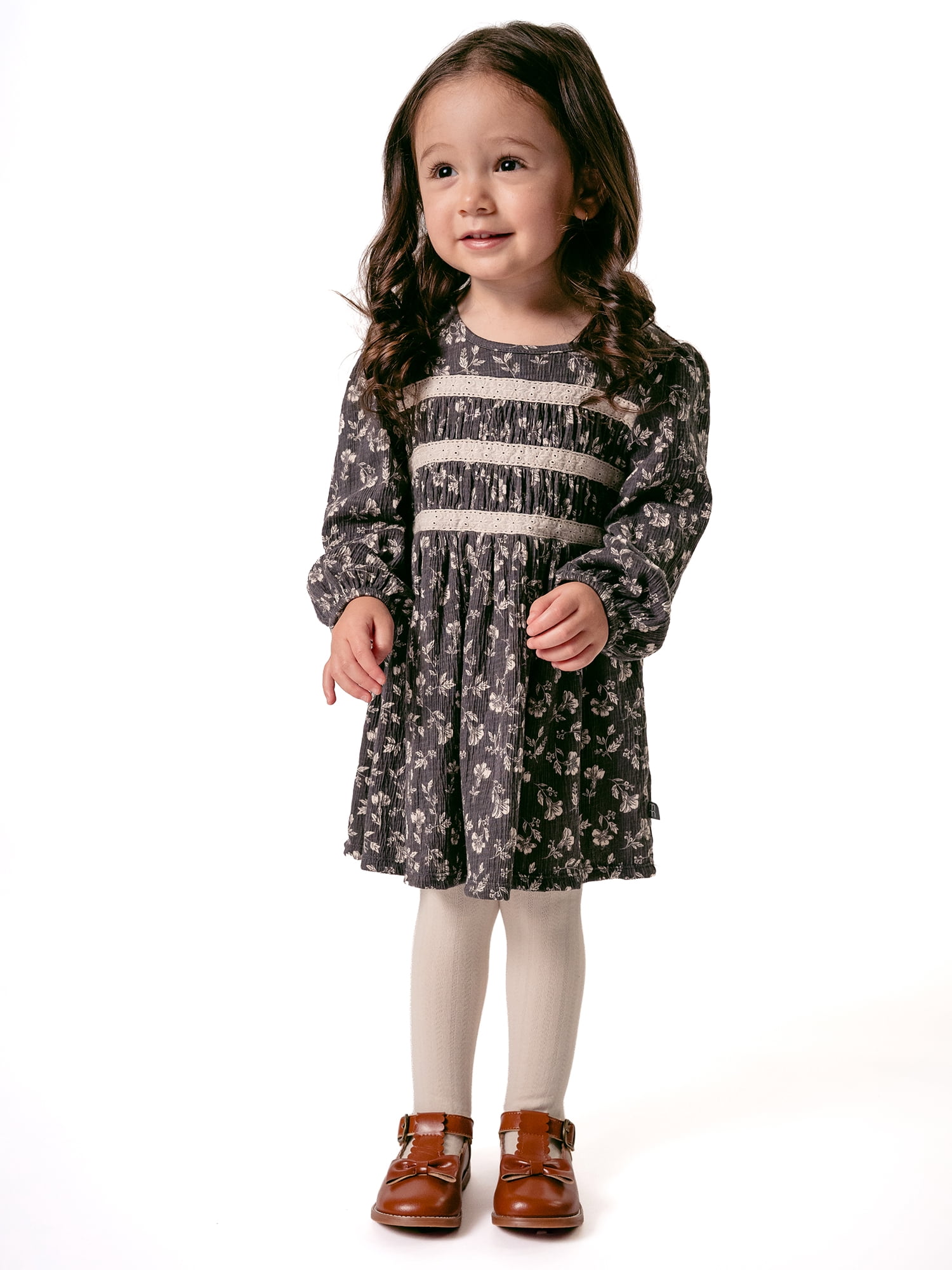 Modern Moments by Gerber Toddler Girl Smocked Bodice Dress, 12 Months - 5T