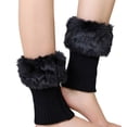 thumbnail image 2 of PEIXUN Women Autumn and Winter Short Turned Wool Warm Socks Boots Cover Knitting Wool Leg Protector, 2 of 4