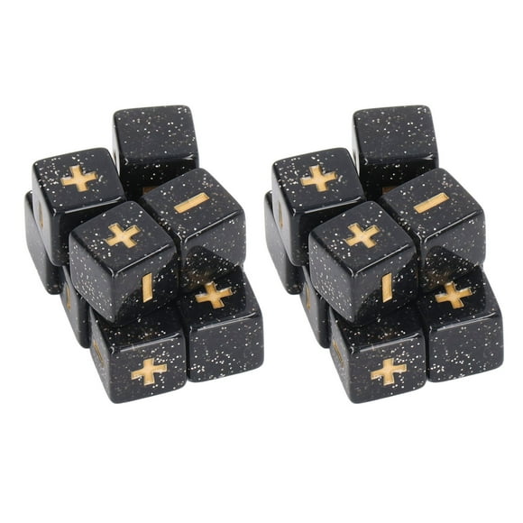 Conjunto De Dados De Operación Matemática, 20 Piezas De 16 Mm Dados De Cálculo Con Menos Letreros Para Enseñanza En El Aula Y Aprendizaje En El Hogar Material Plástico Durable