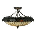 thumbnail image 6 of Meyda Tiffany Greenbriar Oak 2 Light Semi-Flush Mount, 6 of 7