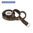 thumbnail image 2 of Uxcell Grosgrain Ribbons 25 Yards 1 Inch Coffee with Gold Dots Ribbon Bow Decoration for Crafts Gift DIY, 2 of 5