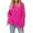 Hot Pink, variant on UJNDER Women Casual Large Size Pullover Sweater Tassel Long Sleeve Loose Round Neck Sweater Top Cozy Sweaters for Women Hot Pink L