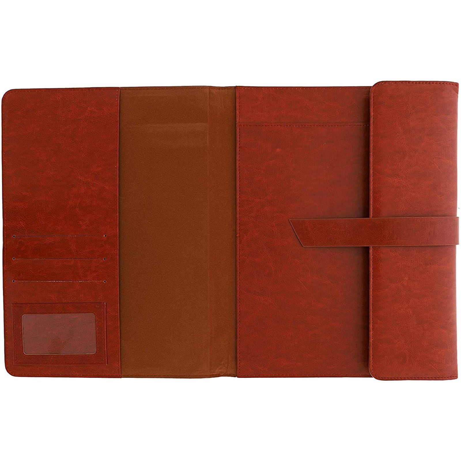 10 x 12.5 Inches Faux Leather Red Business Portfolio Padfolio Folder 