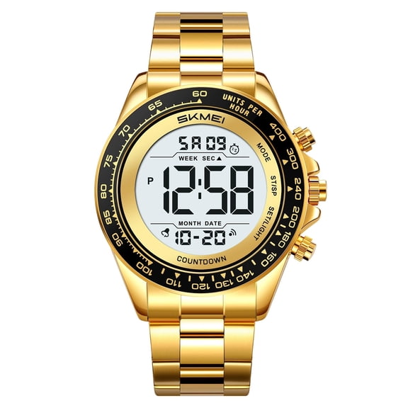 Digital Electronic Watch Multifunctional Waterproof Wristwatch with Alarm Stopwatch Backlight Date for Men Women Daily Casual Wear