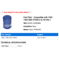 thumbnail image 2 of Fuel Filter - Compatible with 1982 - 1983 GMC P2500 6.2L V8 VIN J - AC Delco, 2 of 2