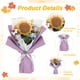 thumbnail image 2 of Ramo de flores de ganchillo Uxcell, girasol tejido a mano con bolsa de regalo para decoración del hogar DIY [Morado], 2 of 6