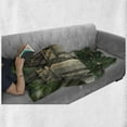 thumbnail image 6 of Fairy Tale Soft Flannel Fleece Blanket, Fairy Castle Design with Curved Ladders in an Enchanted Forest with Butterflies, Cozy Plush for Indoor and Outdoor Use, 70" x 90", Multicolor, by Ambesonne, 6 of 6
