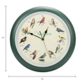 thumbnail image 2 of Reloj de pared Mark Feldstein Audubon Singing Bird 33 cm, color verde, 2 of 8