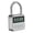 Silver white, variant on Metal Security Timer Lock Waterproof USB Rechargeable Temporary Timer Padlock with LCD Display Enduring