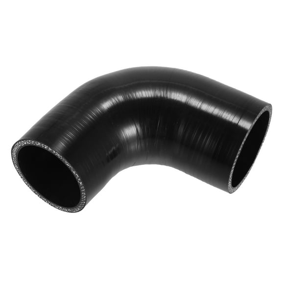 Unique Bargains 1 Pcs 60-65mm 2.36"-2.56" ID 102mm 4.02" Length 90 Degrees Black Car Silicone Hose Coolant Hose