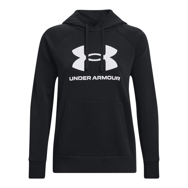 Under Armour Sudadera con Capucha Deportiva Rival Fleece Big Logo para Mujer Talla CH Color Negro