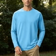 thumbnail image 2 of GEWSEY Men's Long Sleeve Shirts UPF 50+ UV Sun Protection Athletic Shirts for Hiking Running Workout Rash Guard (Sky Blue, XXL), 2 of 6
