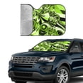 thumbnail image 4 of XMXY Car Sun Shade Windshield, Abstract Retro Green Automotive Front Window Sun Visor for Cars SUV Trucks, Medium Size, 4 of 8