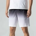 thumbnail image 3 of Miluxas Sport Shorts Men's Athletic Basketball Shorts with Zipper Pockets Workout Gym Quick Dry Long Shorts for Tennis Running White 10(XL), 3 of 5