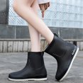 thumbnail image 5 of XIMIN Women's Slip Rain Shoes Short Chelsea Boots Ankle Rubber Rain Boots Korean Version Solid Color Fashion Short Tube Water Shoes for Garden Waterproof, 5 of 6