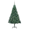 thumbnail image 1 of Árbol de Navidad artificial VidaXL con LED y juego de bolas, color verde, 1 of 9
