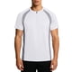 thumbnail image 2 of Ceisia Men's Athletic Short Sleeve T-shirt Color Block Round Neck Fitness Basketball Training Sport Tee Tops White XL Gifts, 2 of 8