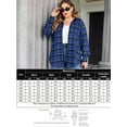 thumbnail image 5 of Weardear Plus Size Flannel Shirts for Women Plaid Button Down Shirts Roll Up Long Sleeve Tops, 5 of 5