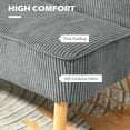 thumbnail image 4 of HOMCOM 46" Loveseat Sofa, 2 Seater Sofa Couch with Wood Legs, Grey, 4 of 10