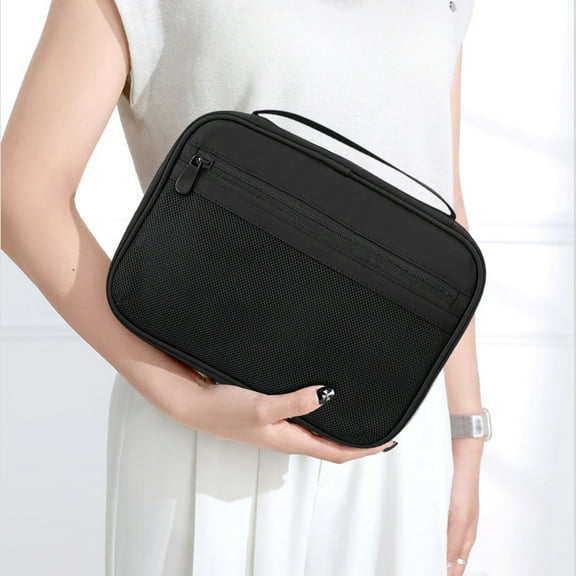COM1950s Travel Electronics Organizer,Portable Tech Gadget Storage Bag,Multi-Compartment Cable Organizer Pouch for Accessories and Cosmetics