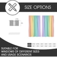 thumbnail image 5 of Rainbow Colorful Kitchen Curtains Girls Cute Kids Classroom Nursery Funny Pastel Small Short 27.5" W x 39" L Window Treatment Tiers for Bedroom Living Room Bathroom 2 Panels Rod Pocket Drapes, 5 of 6