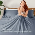 thumbnail image 4 of Bare Home TENCEL™ Sheet Set - Lyocell derived from Eucalyptus - Twin, Indigo, 4 of 9