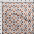 thumbnail image 3 of oneOone Cotton Silk Orange Fabric Artistic Flower & Shapes Geometric Sewing Fabric By The Yard Printed Diy Clothing Sewing Supplies 42 Inch Wide, 3 of 4