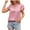 Pink, variant on Women's Short Sleeve Satin Blouses Dressy Casual Loose V-Neck Silk Shirts Summer Elegant Ruffle Sleeve Tunic Tops(Pink,XXL)