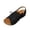 Black, variant on Ladies Daily Walking Open Toe Sandals, Slip On Low Platform Cushioned Footwear Spring Summer Casual Shoes Black 9.5