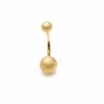 thumbnail image 1 of Belly Button Ring 14G Sand Finish Ball Ends Navel Ring Body Jewelry - 4 Colors, 1 of 4