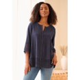 thumbnail image 3 of Ellos Plus Size Crochet Trim Blouse, 3 of 5