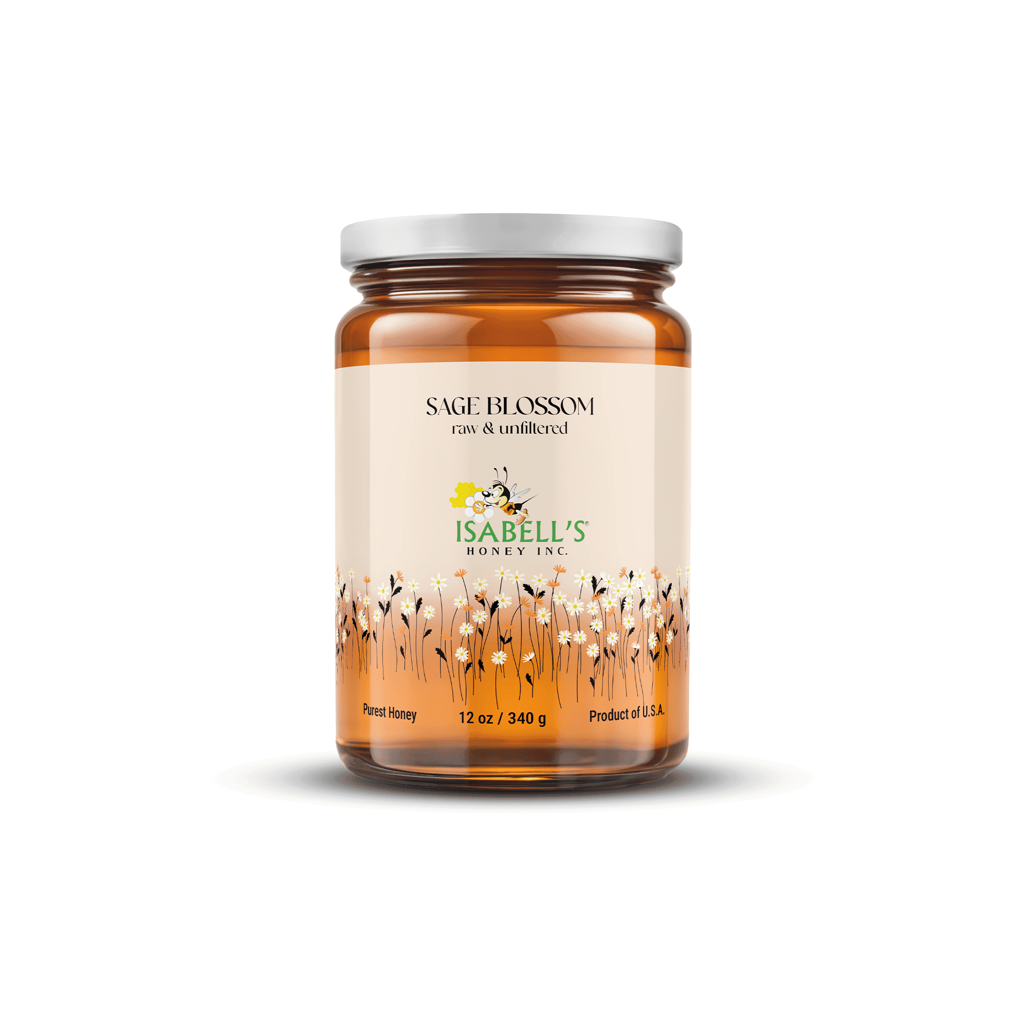 3 Packs of Sage Blossom - 100%  Natural Honey (12 Oz Each)