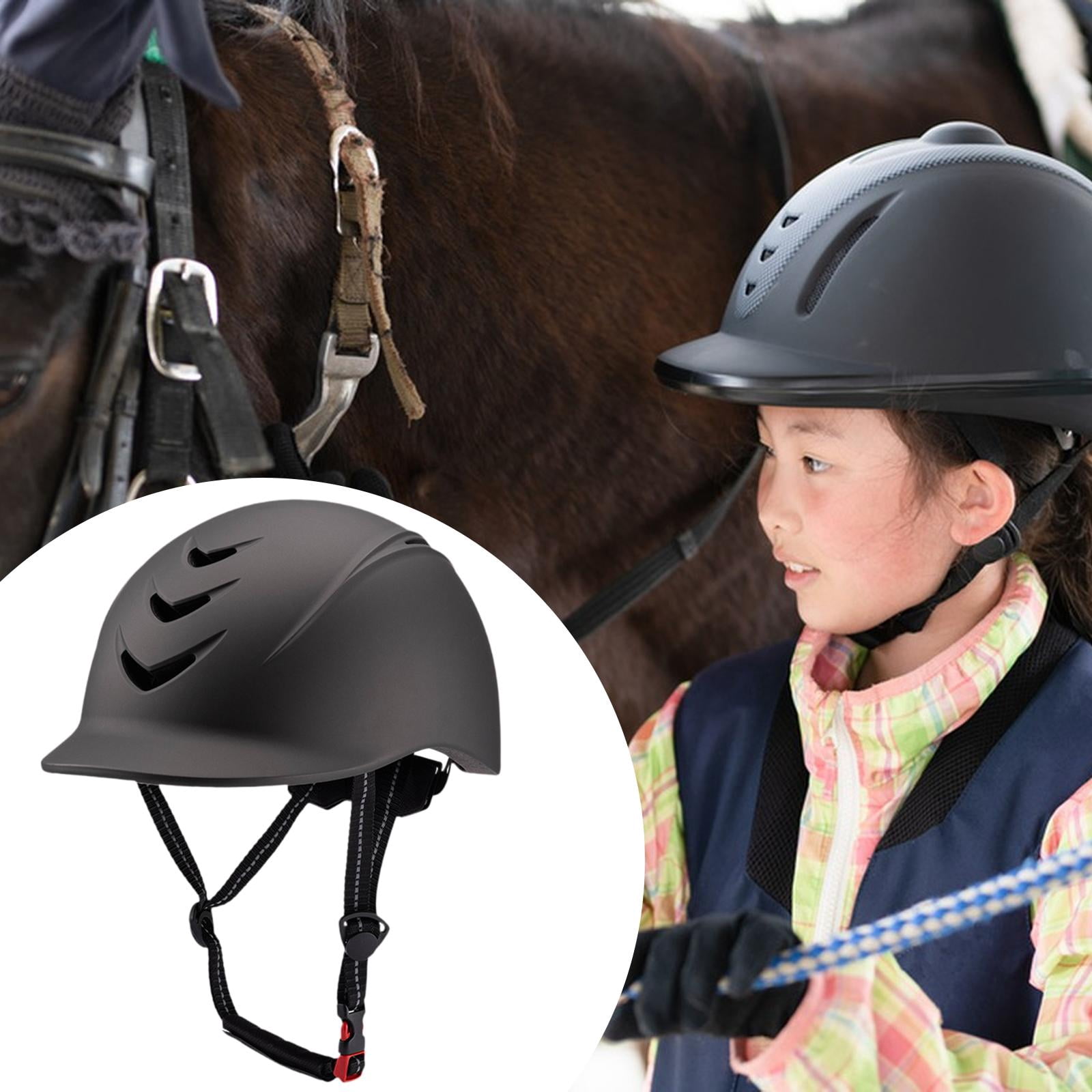 GARENDE Equestrian Helmet Adjustable with Removable Liner Summer Horse Riding Helmet titanium