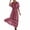 Pink, variant on Casual V Neck Short Sleeve Swing Dress With Pattern Flowy A Line Summer Dress Women's Elegant Striped Dresses Pink XXL