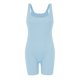 thumbnail image 4 of ICHUANYI ClearanceSpring And Summer Tight Waistband Sleeveless Neck Short Jumpsuit(Light Blue, M) ICHUANYI WER20232080504597, 4 of 6