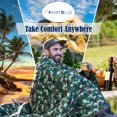 thumbnail image 3 of Farm Blue Camping Blankets - Light, Water-Resistant, Puffy, Travel Blanket - Camping Blanket for Hiking, Backpacking, Picnic, Beach, Car, and Sports – 82” x 57” Survival Gear - Digital Jungle Camo, 3 of 8