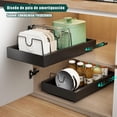 thumbnail image 3 of Organizador de Gabinete Corredero Cocina Cajones Organizadores de Alacena Sartenes y Ollas Organizador de Tapas de Ollas Platos en Alacena Cajones Deslizables para Cocina Negro Metal 1 Piezas, 3 of 7