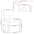 thumbnail image 4 of vidaXL Stand up Massage Recliner Chair Dark Grey Fabric, 4 of 5