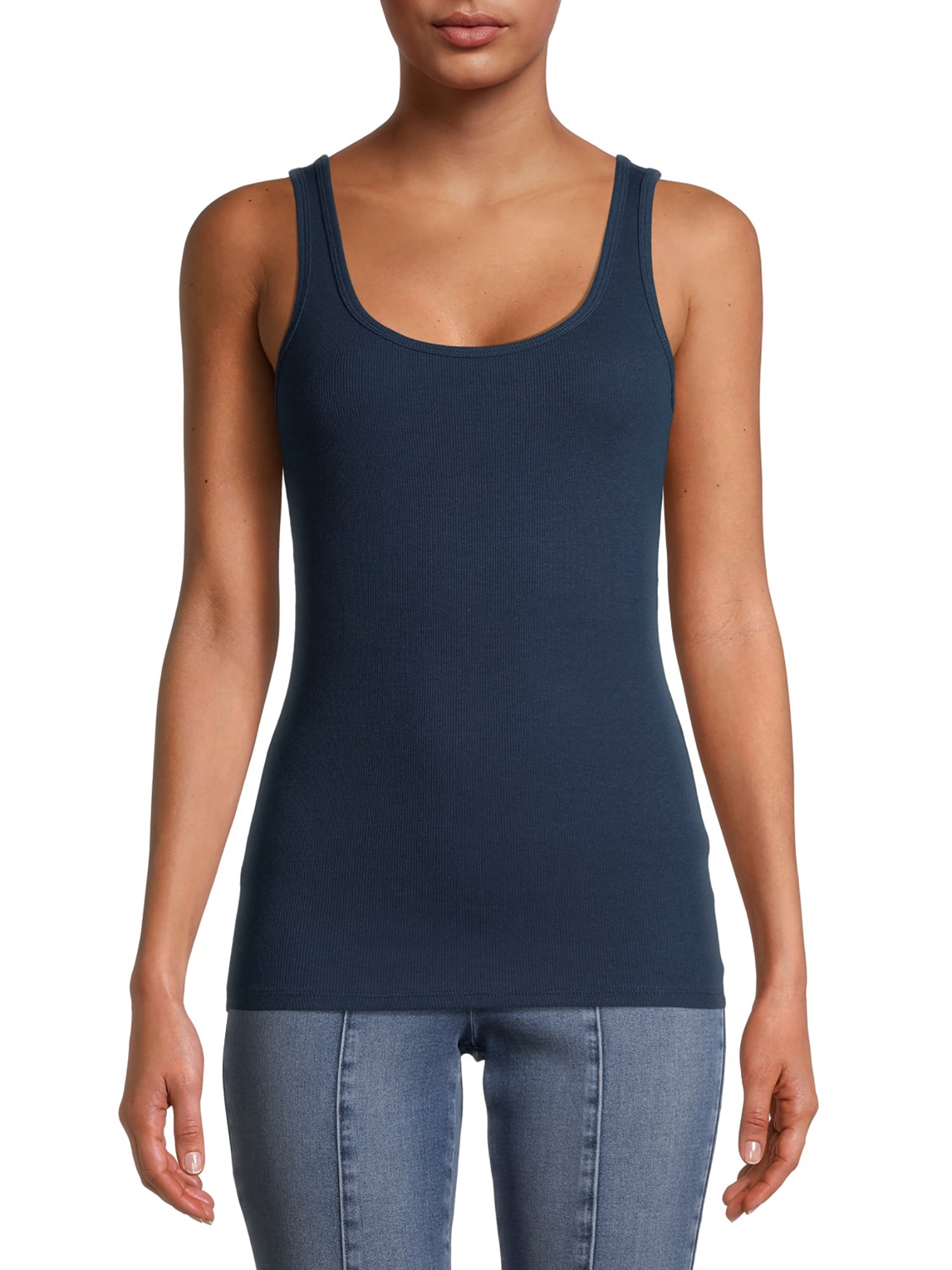 Time and Tru Women's Rib Tank Top - Walmart.com