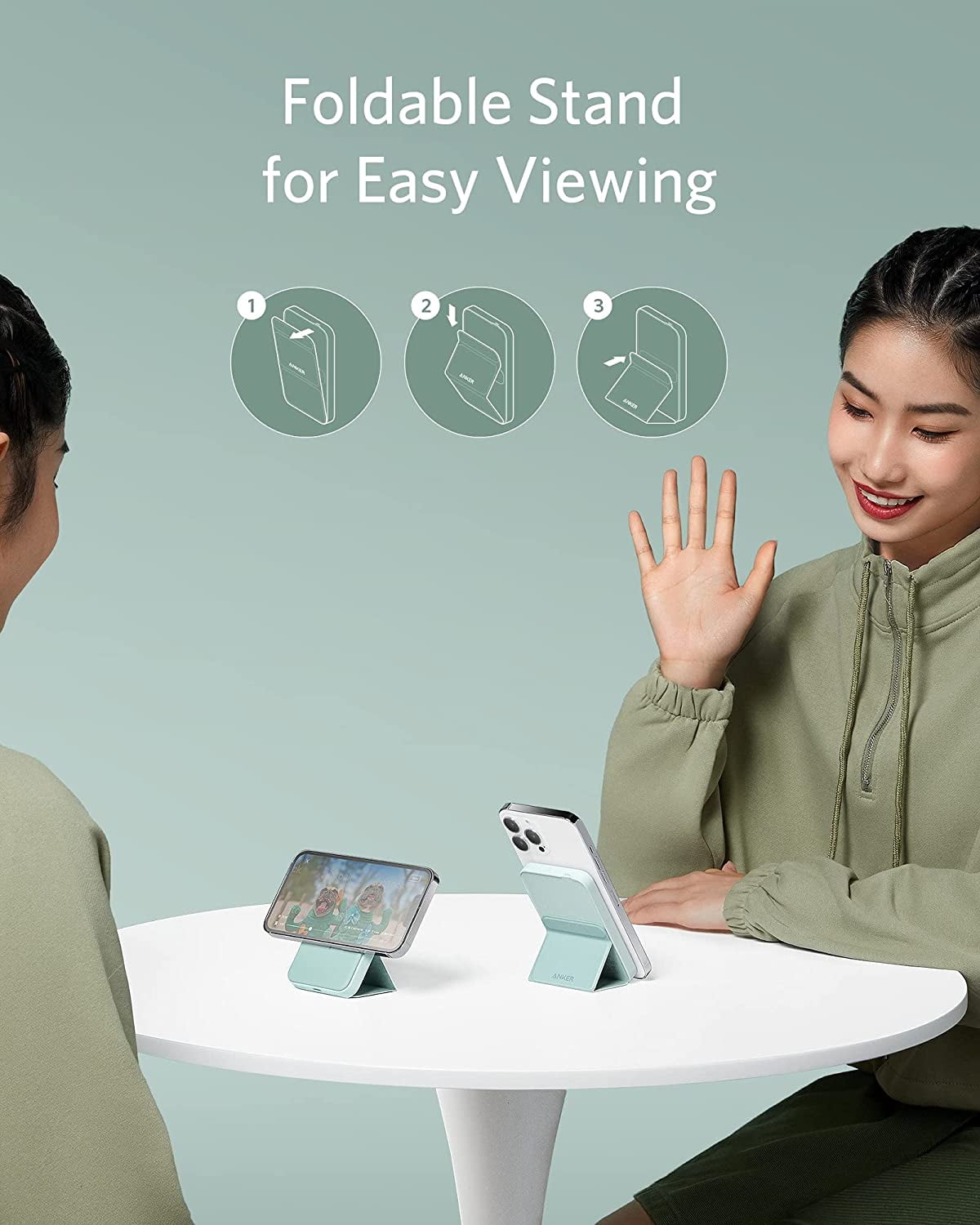 Anker 622 Magnetic Battery (MagGo) 5000mAh Foldable Wireless Charger,Green