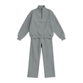 thumbnail image 6 of successthop Sweatsuits for Women with Zipper 2 Piece Long Sleeve Sweatshirt Fleece Sweatpant Solid Tracksuit with Pocket, 6 of 6