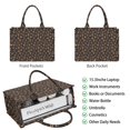 thumbnail image 2 of Large Capacity Tote Bag,Jack Lantern Faces Halloween Pattern Handbag Fashion Luxury Tote Bag,15.7"x13"x 5.1" Inches,Laptop Compatible, 2 of 6
