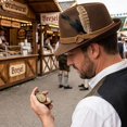 thumbnail image 6 of Byfri Felt Trilby Fedora Hat Jazz Style Oktoberfest Festival Hat for Men 24x12.5x28.5cm, 6 of 7